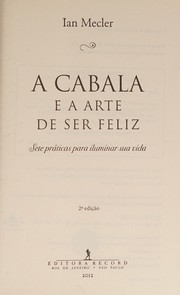Capa de Cabala e a Arte de ser feliz
